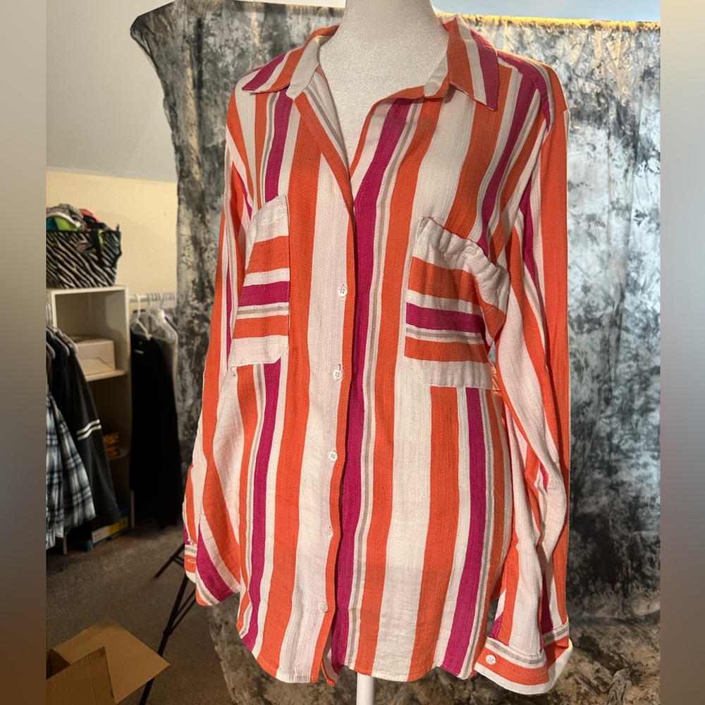 Hilary Radley for Katherine Barclay Striped Blouse XL - ‼️see pics and details‼️